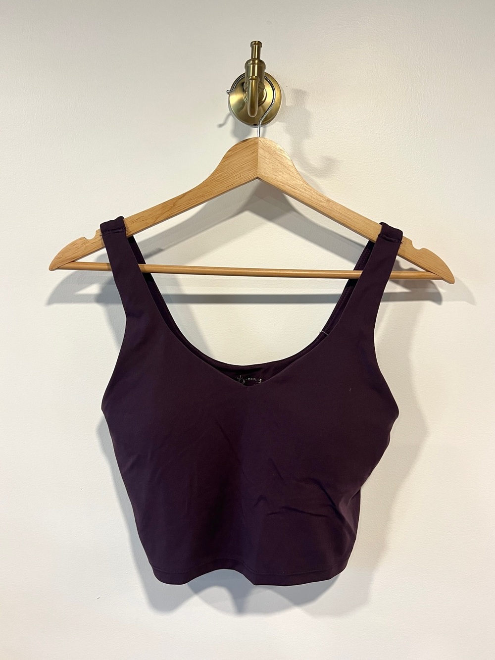 Aerie Offline Longline Bra Top Burgundy